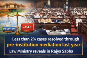 Less than 2% cases resolved through pre-institution mediation last year Law Ministry reveals in Rajya Sabha